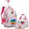 Meetbelify Liebe Mädchen Trolley Rucksack Schulrucksack Mädchen Schulrucksack Mädchen Teenager