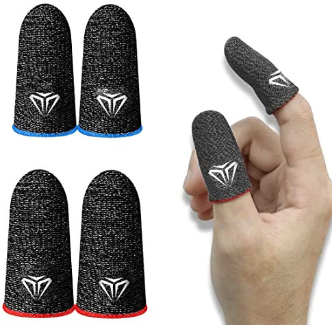 LONSVTTU 4 Pcs Game Finger Sleeve Sets,mit Leichter&Atmungsaktiver Touch Screen Daumenhülle,Professioneller Spielfingerabdeckung mit Rutschfester&Schweißfester Oberfläche Hohe Empfindlichkeit