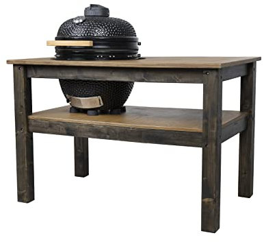 Grill table, BBQ kitchen space for Kamado Green Egg Large ceramic smoker (L-160cm W-90cm H-88cm) (Standard legs)
