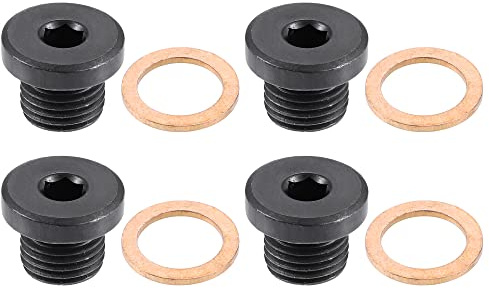X AUTOHAUX 4 Pcs M14x1.5 Steel Engine Oil Drain Plug Screw for Audi A4 A6 S8 S6 S5 Q7 Q5 RS7 RS7 for Volkswagen Touareg
