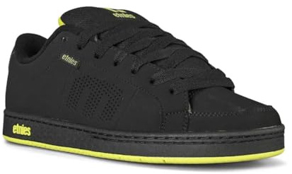 Etnies Kingpin – Stile Classico Heritage dello Skate con Look gonfiato di Tendenza, Cupsole Rinforzata, vestibilità Ammortizzata, Sneakers per Ogni Giorno - Black/Green/Black - 44