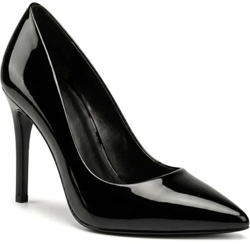Women’s High Heel Pointed Toe Court Shoe Stiletto Heel Pumps Party Evening Prom Wedding Bridal Ladies Shoes (Black Patent, UK Footwear Size System, Adult, Women, Numeric, Medium, 9)