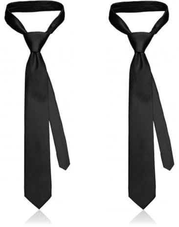 GNHG Corbatas para hombre en paquete de 2, corbatas ajustables, corbatas finas y elegantes, perfectas para reuniones en la oficina o fiestas, decoración