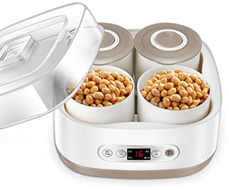 Macchina intelligente per stufato di fermentazione Natto - Migliora la tua cultura alimentare a casa con la macchina per yogurt Natto da 1,5 litri e contenitore in ceramica per Tempeh