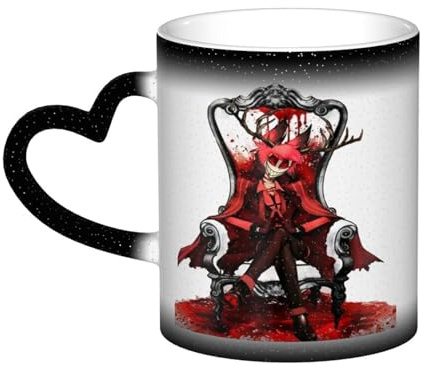 Xinchangda Hazbin-Tasse mit Farbwechsel für Hotel Anime Alastor/Angel Dust/Charlie Morningstar Magic Mark Keramiktasse Kaffeetasse Teetasse Kreative Geschenke