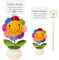 JRYGAC Positivité Cadeau Femme Tournesol, Tricotées Cadeaux Anniversaire Femme, Cadeau Homme Anniversaire avec Carte Encouragement, Porte Bonheur pour Homme, Femme, Couple