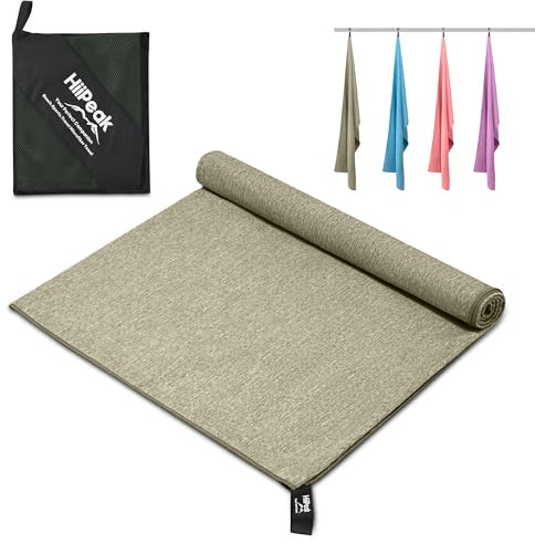 HiiPeak Mikrofaser Handtuch Kompakt und Leicht Microfaser Handtücher Fitness Handtuch Schnelltrocknend microfaser Badetuch Saugfähiges Sporthandtuch Fitnessstudio Schwimm und Gym Handtuch