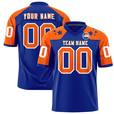 Yunshenla Maillot Football Americain Personnalisé Tee Shirt Personnalisable Homme Femme Enfant T Shirt Sport Personnalisé avec Nom Numéro L'équipe Le Logo Maillot Equipe de France Rugby 2025,(#03)