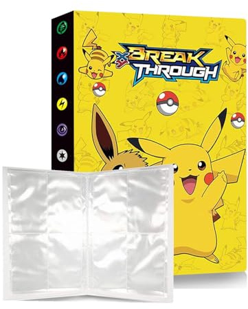 Album para Cartas, Álbumes para cartas coleccionables, Carpeta de Cartas, 4 bolsillos por página - Un total de 30 páginas (DP1)