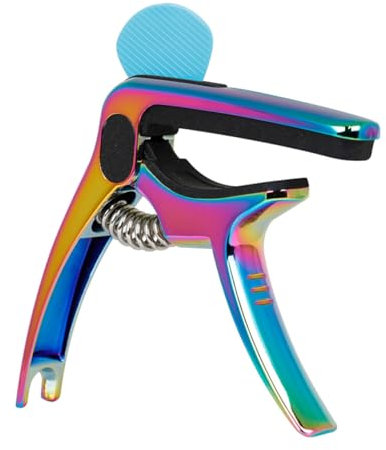 Kisangel Multifunktionaler Metall Gitarren Capo Praktischer Sandhi-clip Stabiler Kapodaster Für Akustik Westerngitarre Langlebiges Zubehör Mit Elastischem Federspannmechanismus Geeignet Für