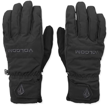 Volcom Nyle - Guanti da snowboard da uomo, impermeabili, isolanti, con impugnatura in silicone, colore: nero, taglia S