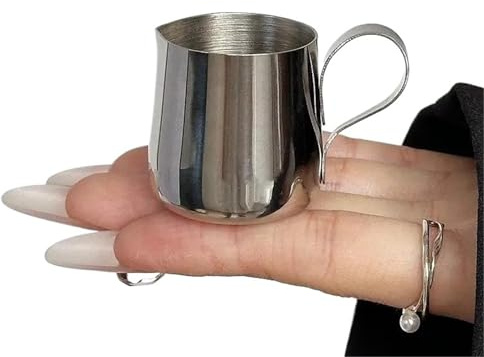 Bricco Latte Mini bricco for schiumare il caffè da 12,5/30 ml, misurino in acciaio inossidabile(1Pcs color 2)