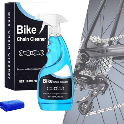 Spray limpiador de cadena de bicicleta antioxidante portátil, 120 ml. Limpiador y eliminador óxido para cadenas bicicleta. Secado rápido. Cuidado y protección. Seguro para todo tipo (1pcs)