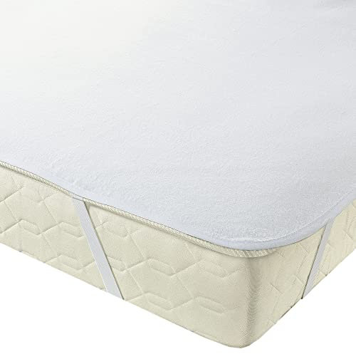 Erwin Müller wasserdichte Molton Matratzenauflage Cottbus bis 20 cm Höhe geeignet - saugstark, Übereckgummibänder, kochfest und trocknergeeignet