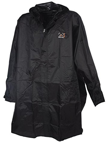 Element terre - Poncho para la lluvia, capa, negro, color negro, tamaño L/XL