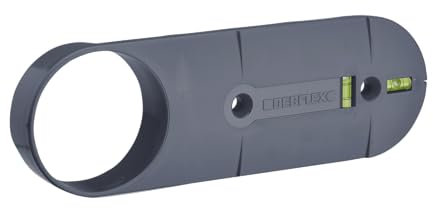 DEBFLEX - Gabarit de Pose - Pour Tracer la Position de Perçage d'une Boîte d'Encastrement Multipostes - Niveau à Bulle Intégré - Gris