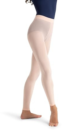 Capezio Womens Footless W Self Knit Waist Band Tight, Ballet Pink, Small-Medium US