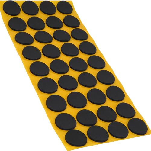 Adsamm® / 36 x Selbstklebende Antirutsch Pads aus EPDM Zellkautschuk/ø 24 mm/Schwarz/Rund / 2.5 mm Starke Anti-Rutsch-Gleiter