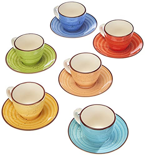 Tognana LS18534M043 tazas de café con plato cc90 Art &, Pepper, gres