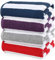 Utopia Towels - Toallas de Playa a Rayas Cabana Paquete de 4 (76x152cm) 100% Algodón Hilado en Anillos Toallas de Piscina Grandes, Suaves y de Secado Rápido (Rojo, Azul Marino, Gris, Ciruela)