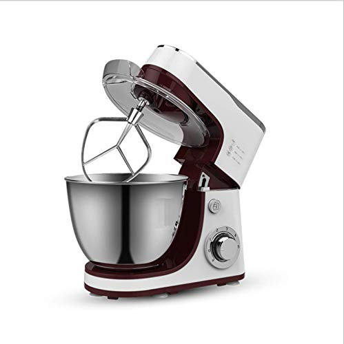 JHNEA Batidora Amasadora con Potente Motor de 1300 W, Incluye 3 Accesorios de batido y un Bol de 5L, 6 Velocidades Diferentes + Velocidad Continua, E-1047D,Stand Mixer