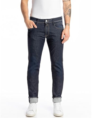 REPLAY Bajo Reciclado, Jeans Hombre, Azul (007 Dark Blue), 30W / 32L