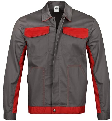 BWOLF DELTA Veste de Travail pour Homme en Coton/Polyester Vestes Travail pour Homme 4 poches, gris, XXXL