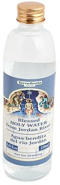 Blessed - Botella auténtica con agua bendita de 250 ml, recuerdo de Jerusalén, Tierra Santa, Israel, certificado de regalo espiritual Tierra Sagrada Cristiano