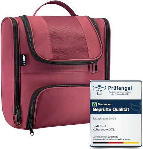 Kosmetiktasche XXL Kulturbeutel zum Aufhängen [11L Stauraum] 1 STK Kulturtasche Damen Kulturbeutel Herren Wasserabweisende Toilettentasche Schminktasche Schwarz