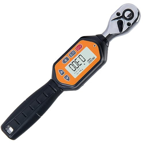 Beslands Clé Dynamométrique Numérique 1/4 - Intervalle 0.3-10 Nm (0.22-7.37 ft.lbf) Précision Horaire ± 2% / Anti-horaire ± 2,5%, Cle Dynamometrique Electronique Professionnelle avec Buzzer et LED