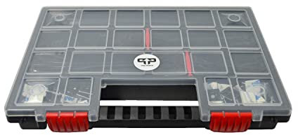 Kabelbinder Set mit Schraubsockel und Klebesockel 800 teilig in der Farbe schwarz im Sortimentskoffer