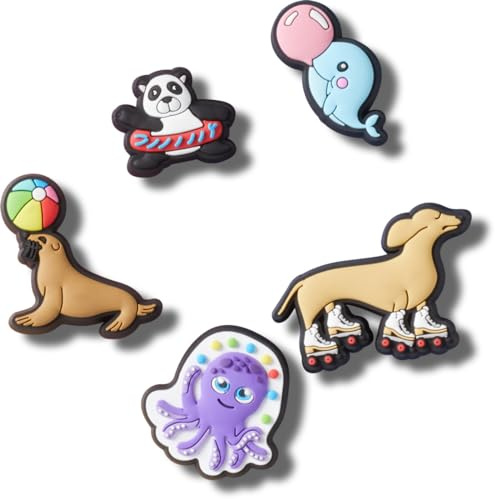 Crocs - Fun Animal Friends 5 Pack, Encantos para zapatos Unisexo, Multicolor,