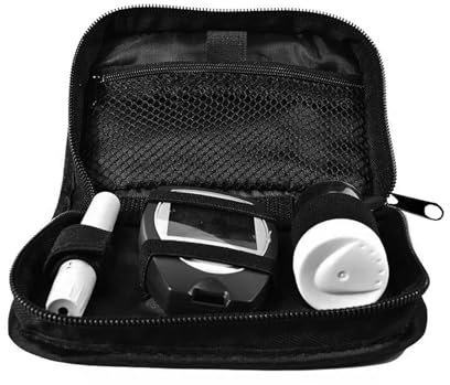 Trousse de voyage pour fournitures pour diabétiques - Pochette de rangement pour glucomètre, système de surveillance, bandelettes de test de glycémie, stylos à insuline, lancettes, flacons, aiguilles