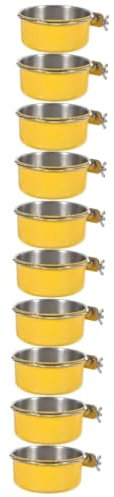 BESPORTBLE 10 Pcs Bird Feeding Tray Cup Glass Bird Feeder Parrot Food Organizer Pet Supplies Parrot Food Dispenser Parrot Food Cup Parrot Food Container Detachable Bird Feeder Bird Food Bowl
