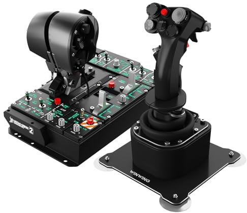 WINWING Orion2 HOTAS MAX: Advanced Simulation, Rich Controls, Precision Alloy Molding, 16-bit Sensor, CNC Throttle Grip, Dual MCUS Joystick, Compatible with Major PC Games
