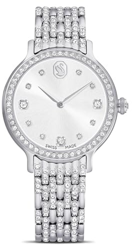 Swarovski Imber Watch, Swiss Made, Metal Bracelet, Silver Tone, Stainless Steel