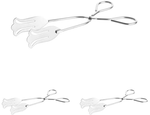 HENDI Pinze da pasticceria, pinze da servizio, pinze per torte, dolci, pinze per servire, pinze da cucina, pinze per buffet, pinze per alimenti, lavabili in lavastoviglie, 220 mm, acciaio inox