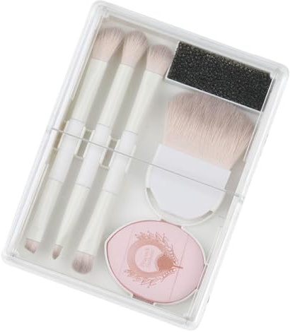 Professionell makeupborste makeupborste set med svamp pulver puffverktyg för concealer ögonskuggsborste med puff