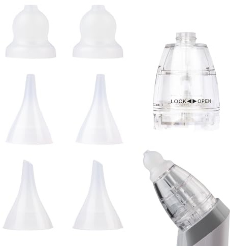 TERPINK Nasal Aspirator Replacement Parts Compatible with GROWNSY, Watolt, LittleTora, HEYVALUE, Cocobela, HailiCare, KIDIRA, TEQIN, X-Bosak Electric Nose Sucker, Suction Chamber & 6pcs Silicone Tips