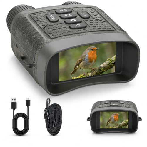 4K Night Vision Goggles, Infrared Night Vision Binoculars, 3 HD Screen | 48MP Camera, 400M Night Vision, 7-Level IR, 3 HD Screen, Camping, Wildlife Viewing, Gifts for Families and Young Explorers