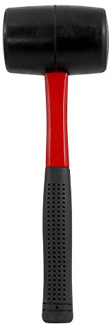 Dekton Fiberglass Rubber Mallet 32oz-Durable Fiberglass Handle| Non-Marring Rubber Head| Ideal for Carpentry, Construction| Impact-Resistant | Comfortable Grip| Versatile Tool for Precision Striking