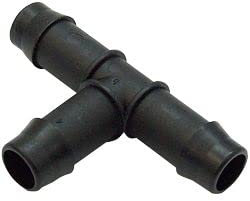 1 raccord de tuyau en T, en polypropylène, avec 3 douilles de 25 mm