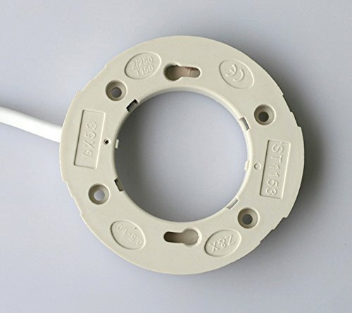 2x An- und Aufbaufassung, für Energiesparleuchtmittel mit Sockel GX53 240V/13W