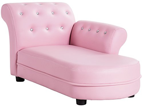 Costzon Kids Couch, 2 in 1 Princess Double Seat Children's Sofa w/PU Leather Surface, Toddler Armrest Chair for Kids Room, Soft Sofa Couch Toy Baby Boys Girls 3-5 Old Birthday