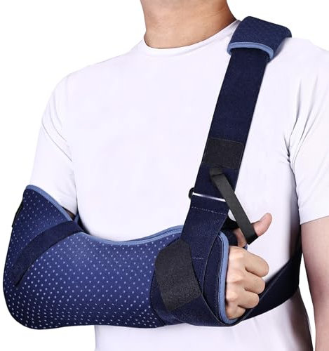 Willcom Armschlinge Schulter, Schulterstütze mit Taillengurt für Männer und Frauen, Arm Schlinge für Rotatorenmanschettenriss, Hand, Handgelenk, Ellenbogen nach der Operation(Rechts, L, 102-130CM)