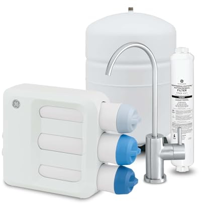 GE 5-Stage Reverse Osmosis Under Sink Water Filtration System with Faucet, Reduces 95+ Impurities including Lead, Chlorine, Arsenic, Filters FQ18PN, FQ18MN, FQ18RT, GXRV40TBN