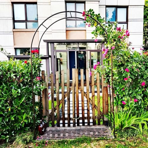 Generico Arco per Piante rampicanti e Rose,Arco da Giardino in Metallo 80-350cm antiruggine Arco di Nozze,Padiglioni Metallo Arco Decorazione per Matrimoni,Nero(Width 300xHeight 230cm)