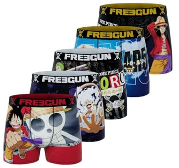 FREEGUN Fgop/1/Bm/Pk5 Boxer Corti, 06, L (Pacco da 5) Uomo