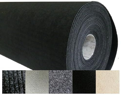 MERTEX stabiler fester Autoteppich Meterware Innenraumverkleidung Auskleide-Teppich individuell zuschneidbar für Camper- und Kfz-Ausbau Restauration Instandhaltung (Robust, 200 x 50 cm)