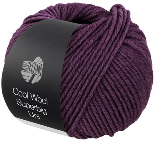 LANA GROSSA Meilenweit Superbig - Laine mérinos pure extra fine - Lavable en machine et sans feutre - Fil à tricoter à la main en 100 % laine vierge (extra fine) - 50 g de laine pour tricot et crochet